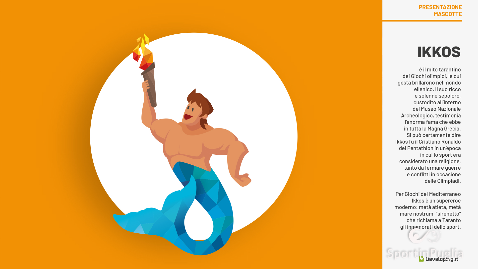 IKKOS - Mascotte giochi del mediterraneo Taranto2026