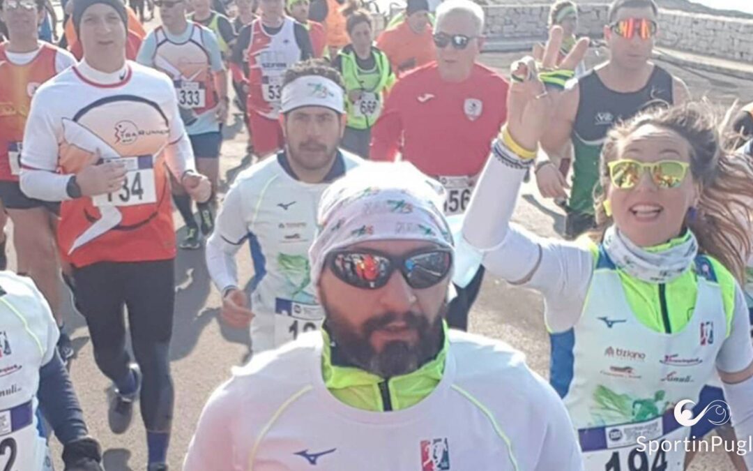 Paolo Lombardo e Pamela Greco sul podio della Maratona dello Ionio